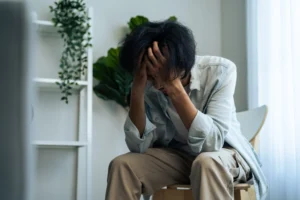 anxious person