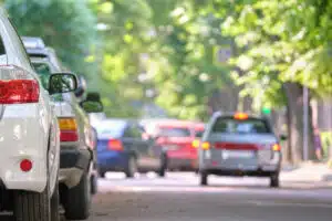 traffic on neighborhood road