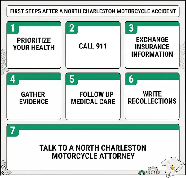 steps after a motorcycle accident
